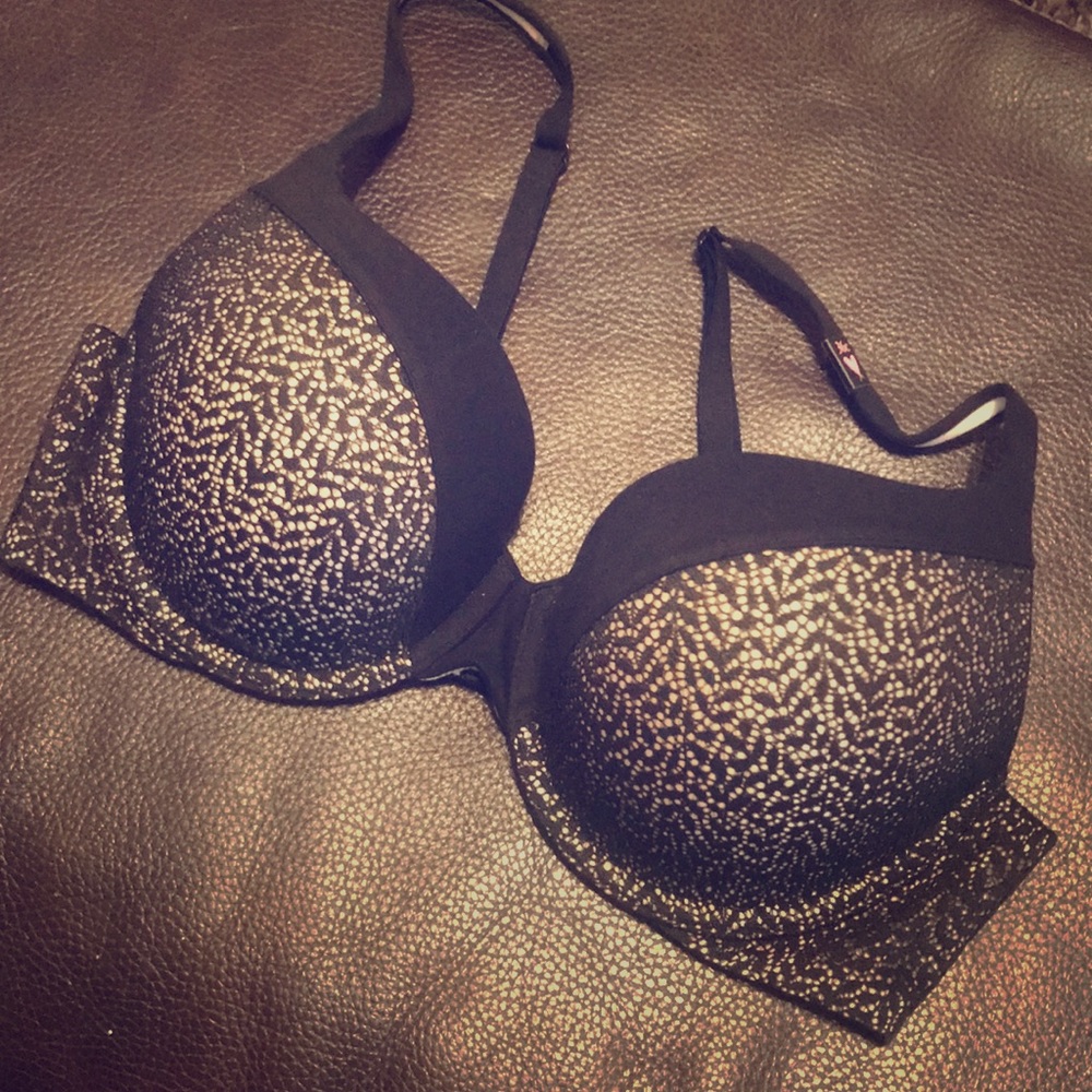 Push Up Bra Lace Black and Cream 36C